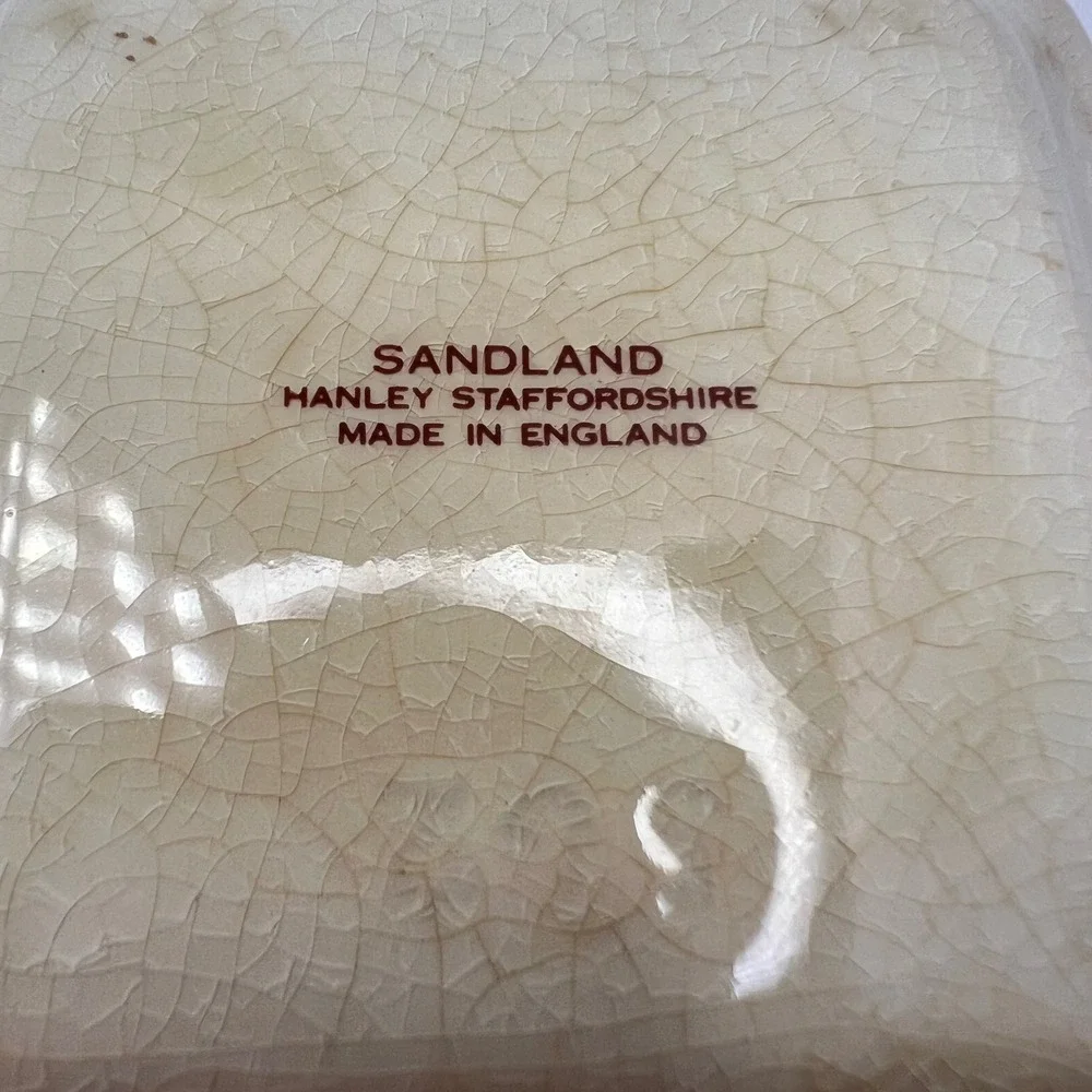 Sandland Trinket Dish Charles Dickens Sairey Gamp Betsy Prig Staffordshire Vtg